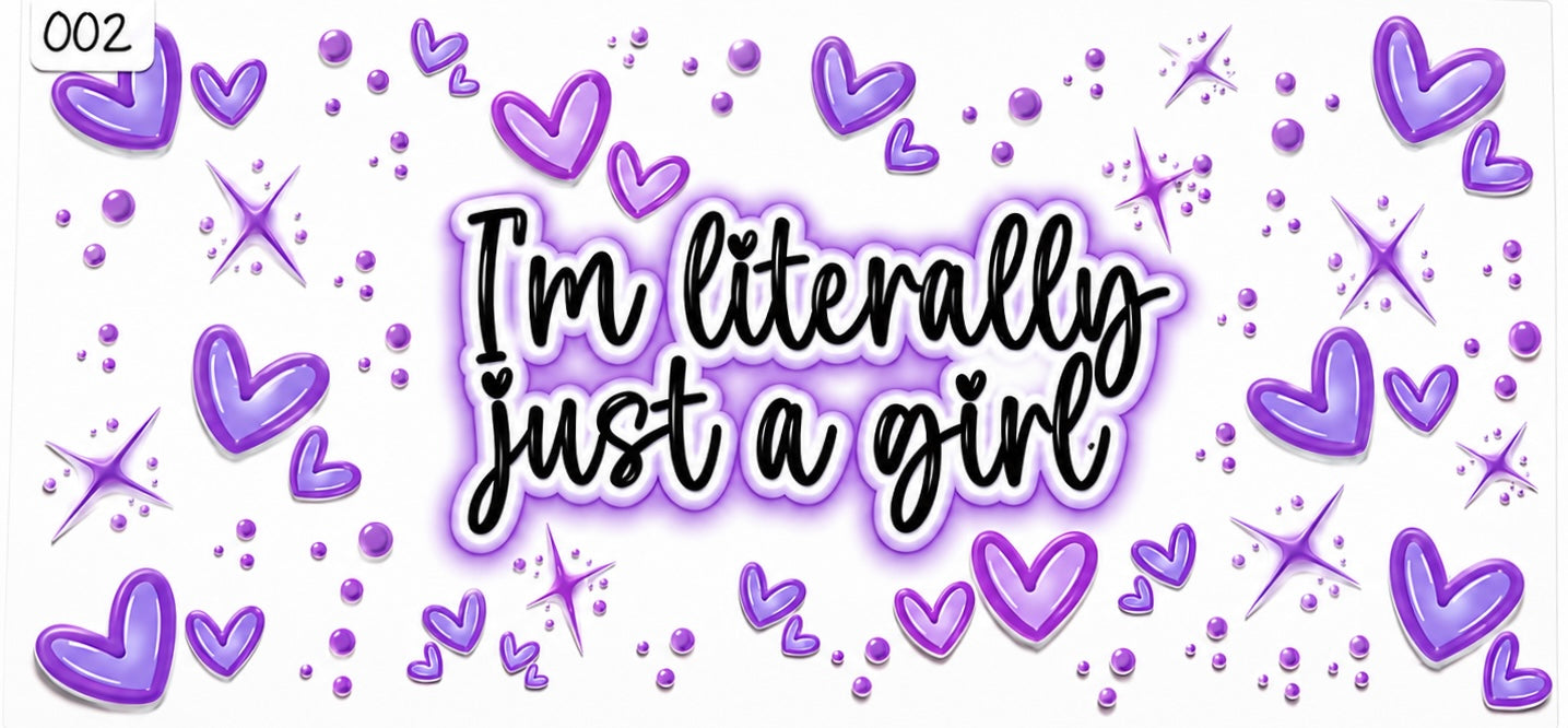 #002 Just a girl purple