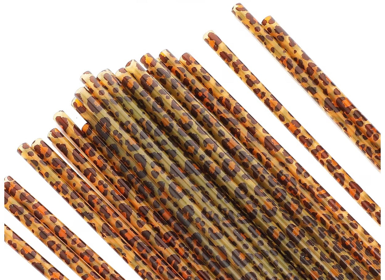 LEOPARD STRAWS (16oz)