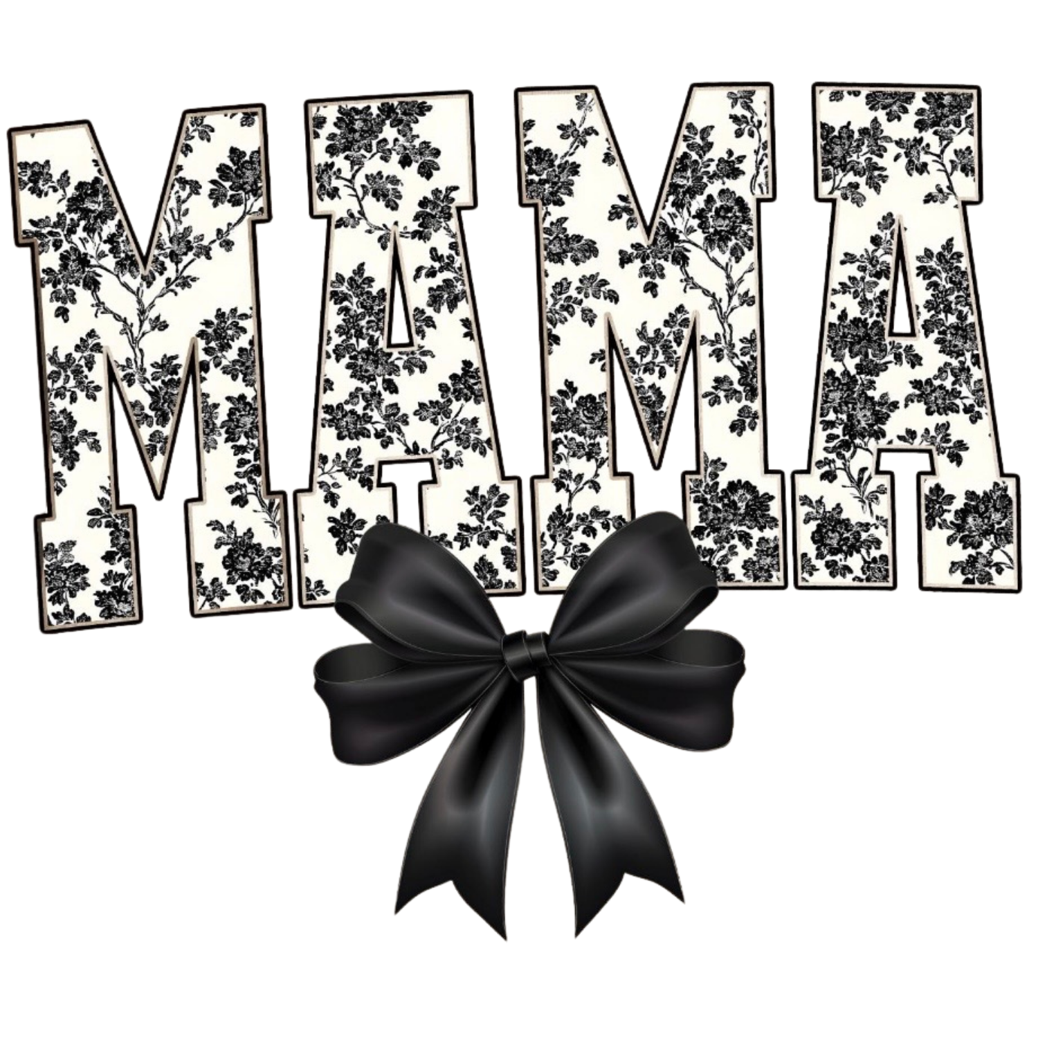 #007 MAMA BLACK FLORAL